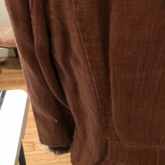 KENNETH COLE REACTION size 14 rusty orange linen mandarin color pockets - Picture 9 of 16